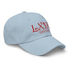 Curve Logo Dad Hat - Red Logo by LXIX GOLF CLUB — view 20