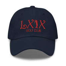 Curve Logo Dad Hat - Red Logo by LXIX GOLF CLUB — view 4