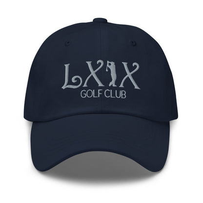 Curve Logo Dad Hat - Gray Logo by LXIX GOLF CLUB