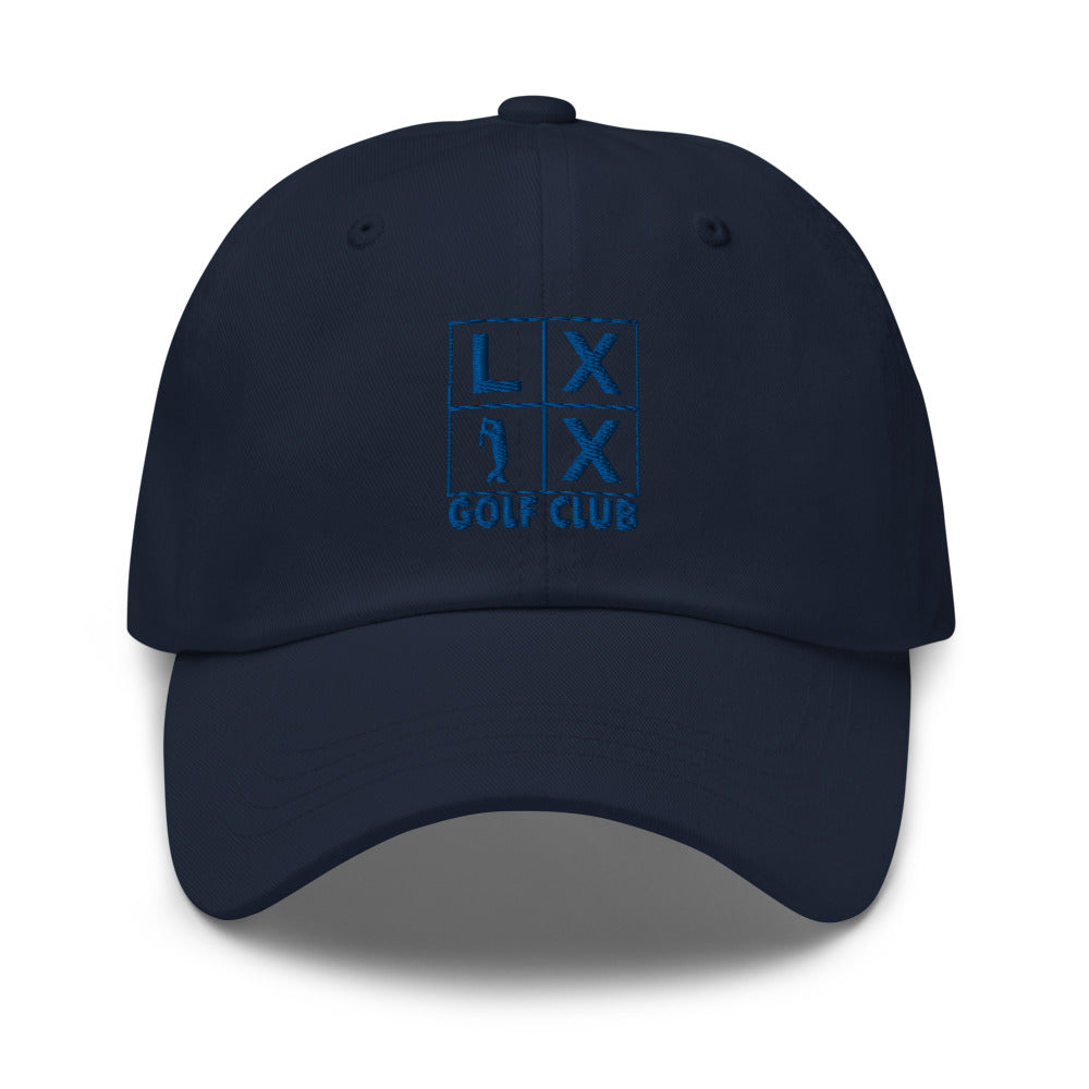 Four Box Logo Dad Hat - Blue Logo by LXIX GOLF CLUB — view 5
