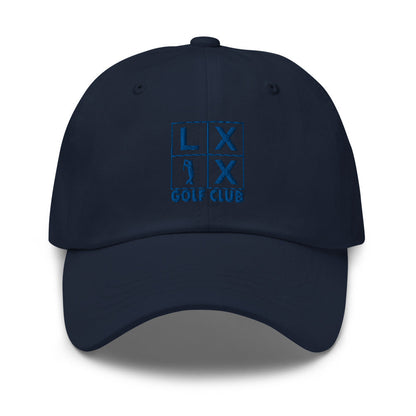 Four Box Logo Dad Hat - Blue Logo by LXIX GOLF CLUB — view 5