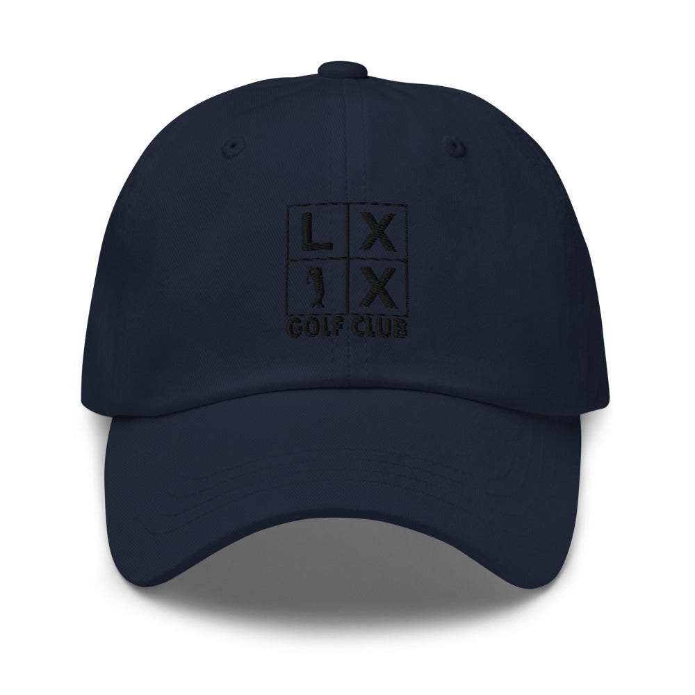 Four Box Logo Dad Hat - Black Logo by LXIX GOLF CLUB — view 4