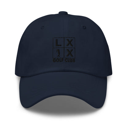 Four Box Logo Dad Hat - Black Logo by LXIX GOLF CLUB — view 4