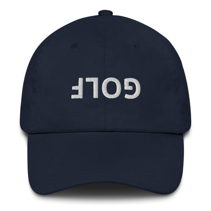 Upside Down Golf Dad Hat by LXIX GOLF CLUB