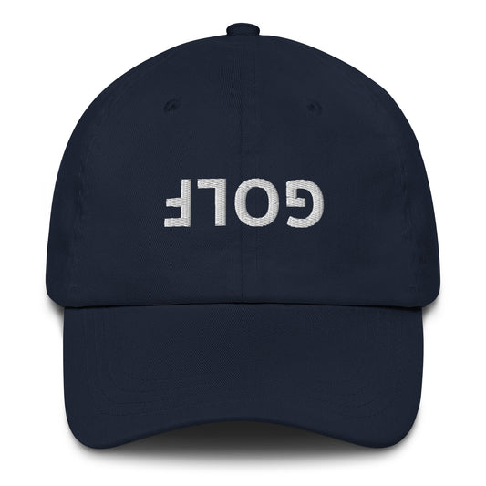 Upside Down Golf Dad Hat by LXIX GOLF CLUB