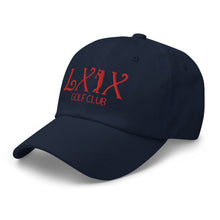 Curve Logo Dad Hat - Red Logo by LXIX GOLF CLUB — view 6