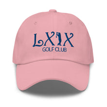 Curve Logo Dad Hat - Blue Logo by LXIX GOLF CLUB — view 17