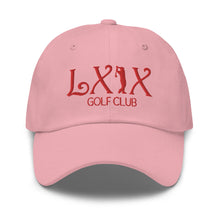 Curve Logo Dad Hat - Red Logo by LXIX GOLF CLUB — view 16