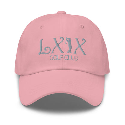 Curve Logo Dad Hat - Gray Logo by LXIX GOLF CLUB — view 16