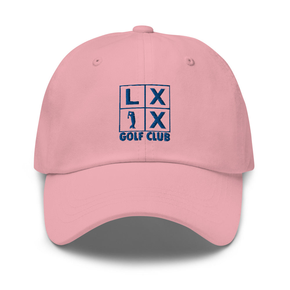 Four Box Logo Dad Hat - Blue Logo by LXIX GOLF CLUB — view 17