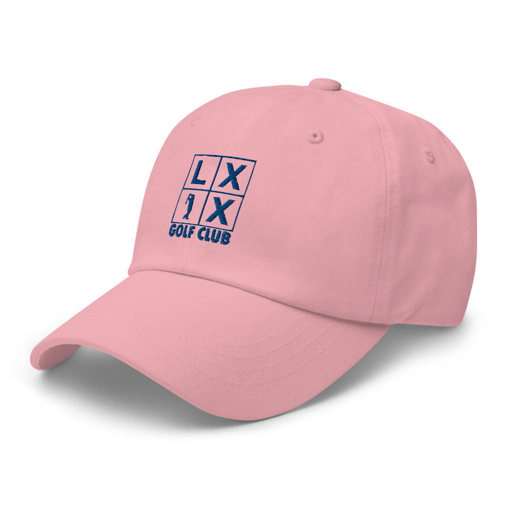 Four Box Logo Dad Hat - Blue Logo by LXIX GOLF CLUB — view 19