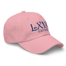 Curve Logo Dad Hat - Blue Logo by LXIX GOLF CLUB — view 18