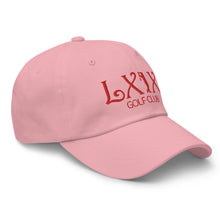 Curve Logo Dad Hat - Red Logo by LXIX GOLF CLUB — view 17