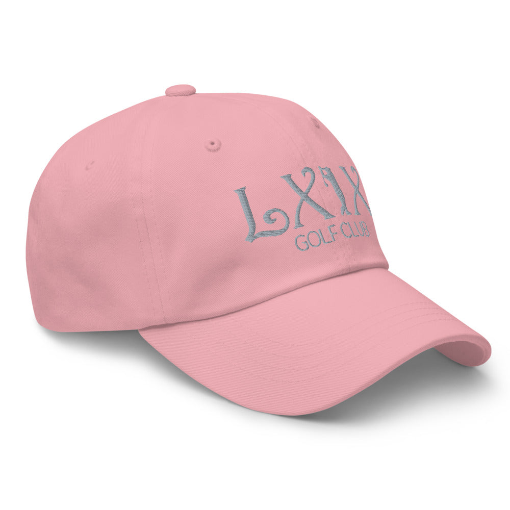 Curve Logo Dad Hat - Gray Logo by LXIX GOLF CLUB — view 17