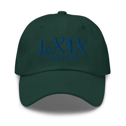 Curve Logo Dad Hat - Blue Logo by LXIX GOLF CLUB — view 11