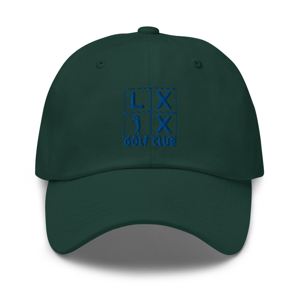 Four Box Logo Dad Hat - Blue Logo by LXIX GOLF CLUB — view 11