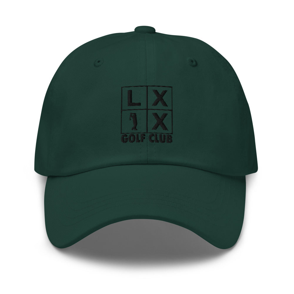 Four Box Logo Dad Hat - Black Logo by LXIX GOLF CLUB — view 10