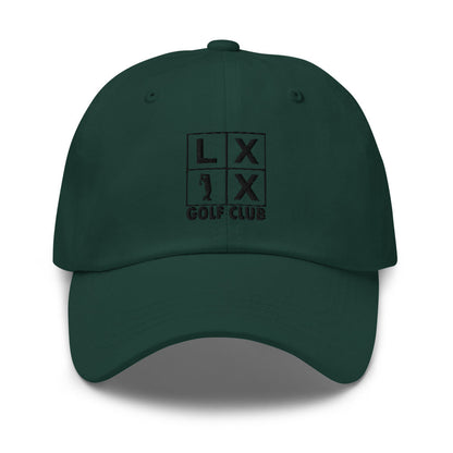 Four Box Logo Dad Hat - Black Logo by LXIX GOLF CLUB — view 10