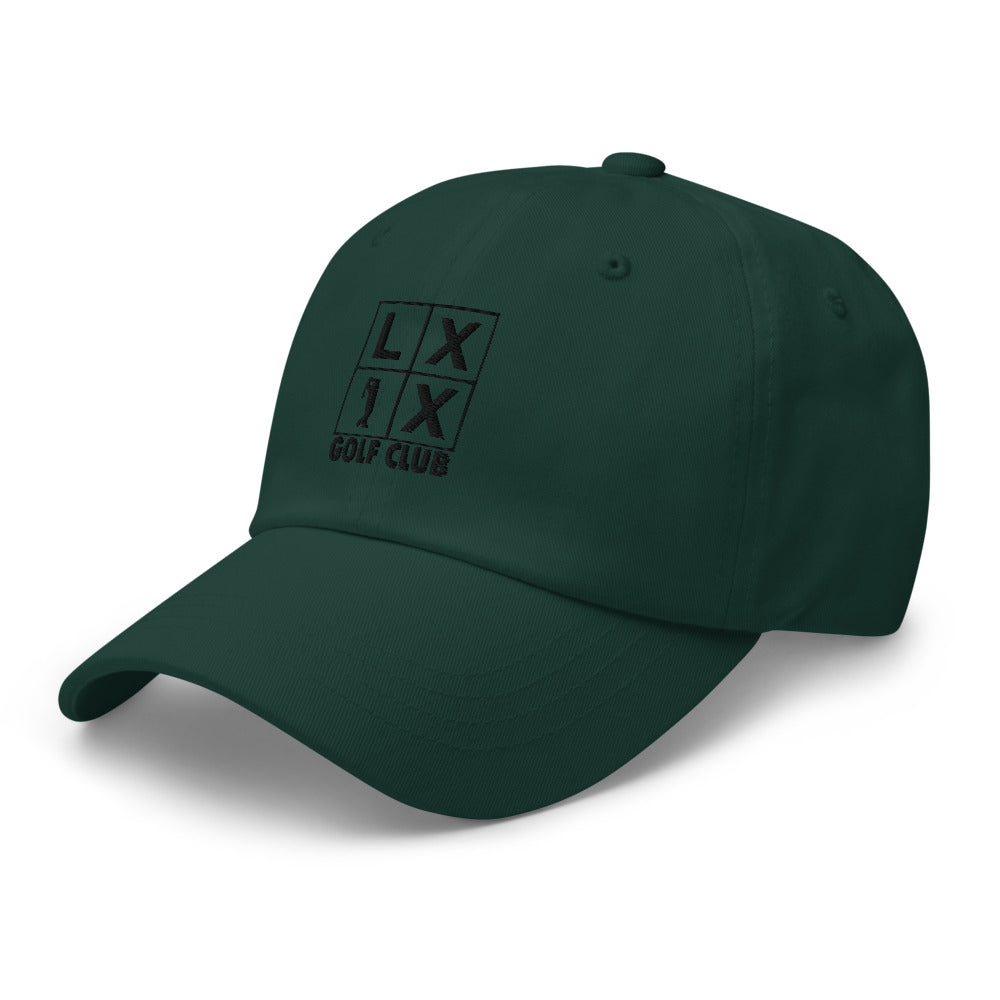 Four Box Logo Dad Hat - Black Logo by LXIX GOLF CLUB — view 12