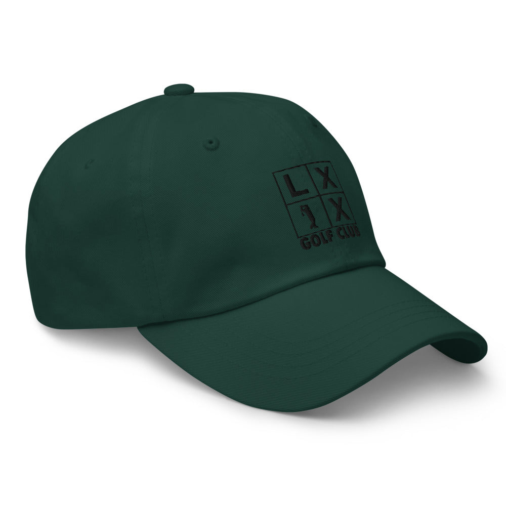 Four Box Logo Dad Hat - Black Logo by LXIX GOLF CLUB — view 11