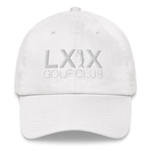 Swinger Logo Dad Hat - White Logo by LXIX GOLF CLUB — view 7