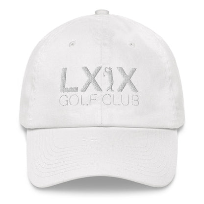 Swinger Logo Dad Hat - White Logo by LXIX GOLF CLUB — view 7
