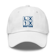 Four Box Logo Dad Hat - Blue Logo by LXIX GOLF CLUB