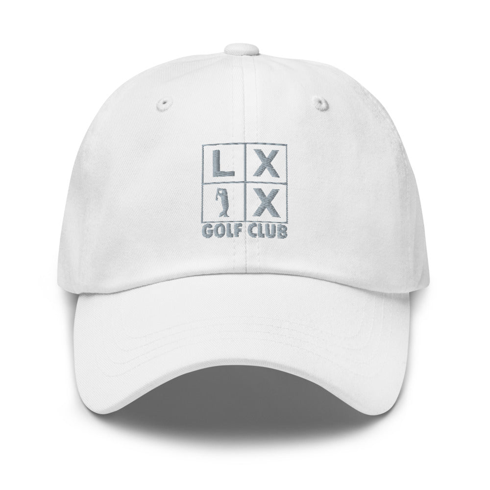 Four Box Logo Dad Hat - Gray Logo by LXIX GOLF CLUB — view 22