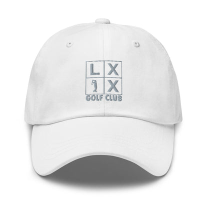 Four Box Logo Dad Hat - Gray Logo by LXIX GOLF CLUB — view 22