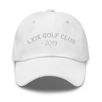 Arch Logo Dad Hat - White Logo by LXIX GOLF CLUB — view 19