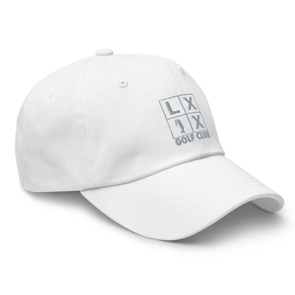 Four Box Logo Dad Hat - Gray Logo by LXIX GOLF CLUB — view 23