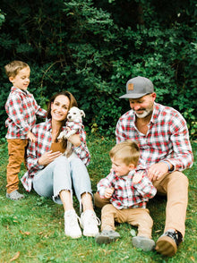 Chalet Flannel (Dog & Kid Sizes Only) matching adult & pet apparel detail 3