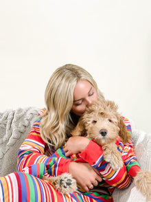 Groovin' Retro Pajama matching adult & pet apparel detail 2