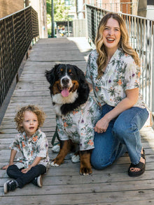 Sail Away BBQ Shirt matching adult & pet apparel detail 8