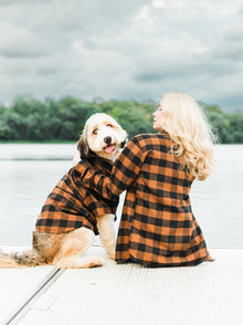 Lodge Flannel matching adult & pet apparel detail 7