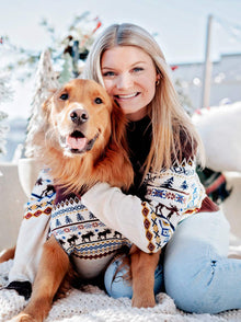 Caribou Sweater (Dog & Kid Sizes Only) matching adult & pet apparel detail 4