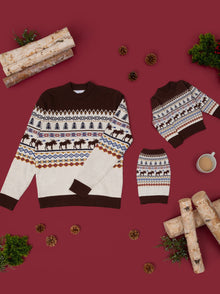 Caribou Sweater (Dog & Kid Sizes Only) matching adult & pet apparel detail 5