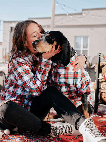 Chalet Flannel (Dog & Kid Sizes Only) matching adult & pet apparel detail 5
