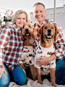 Chalet Flannel (Dog & Kid Sizes Only) matching adult & pet apparel detail 6