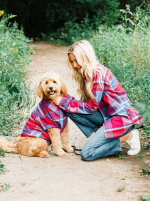 Orchard Flannel matching adult & pet apparel detail 5