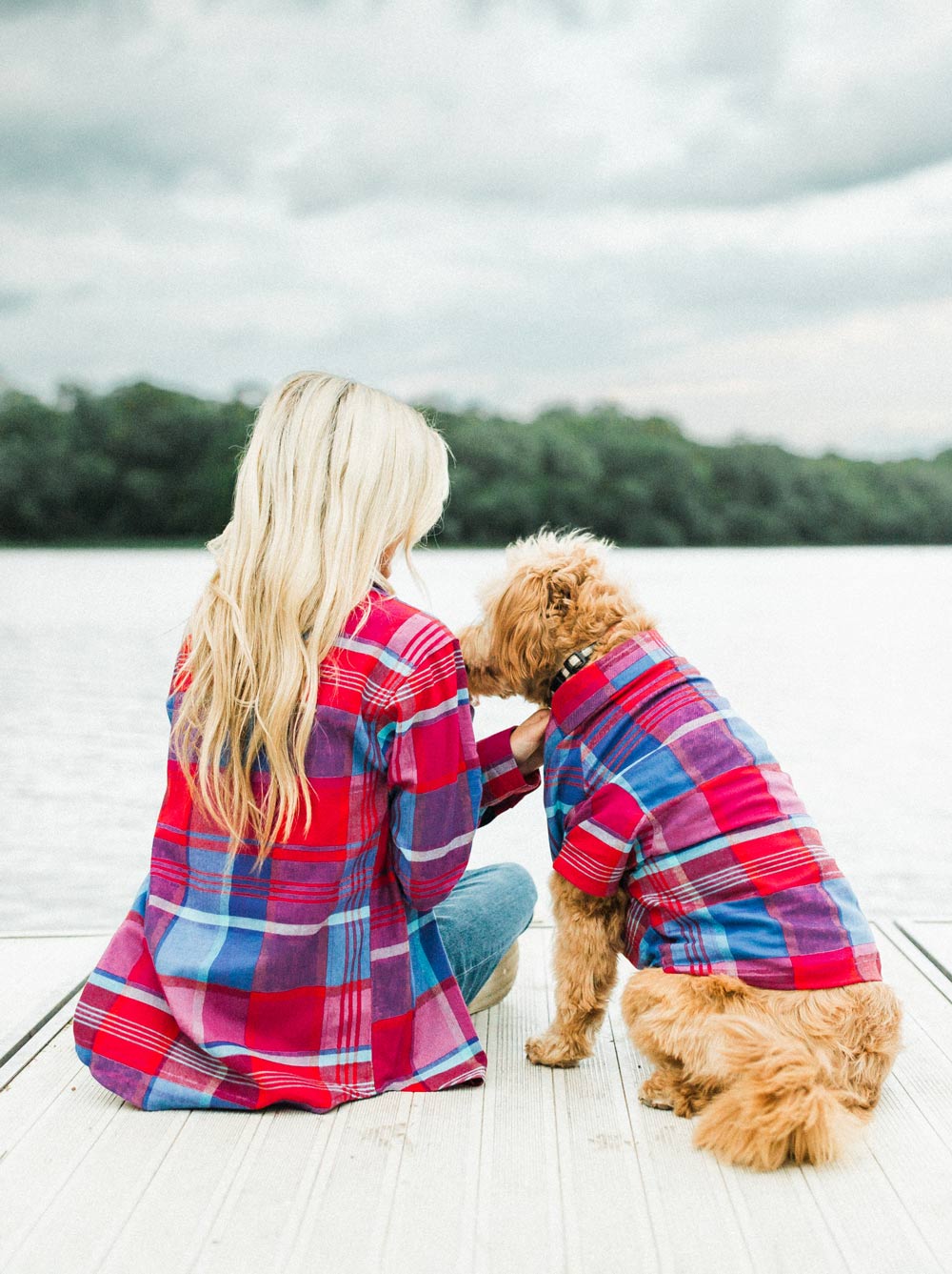 Orchard Flannel matching adult & pet apparel detail 3