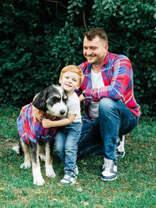 Orchard Flannel matching adult & pet apparel detail 4