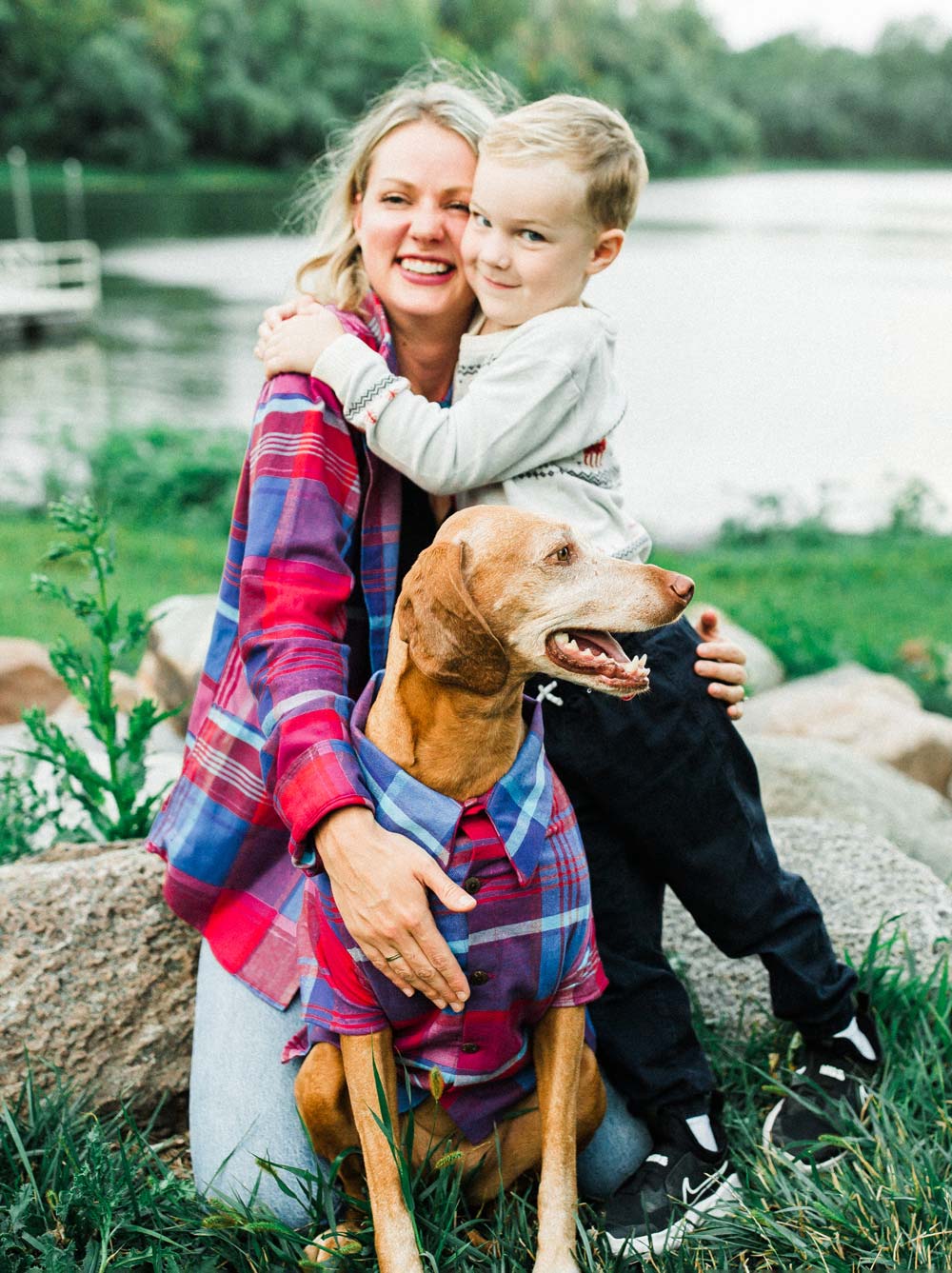 Orchard Flannel matching adult & pet apparel detail 7