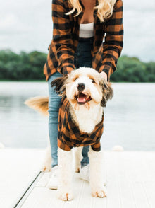 Lodge Flannel matching adult & pet apparel detail 3