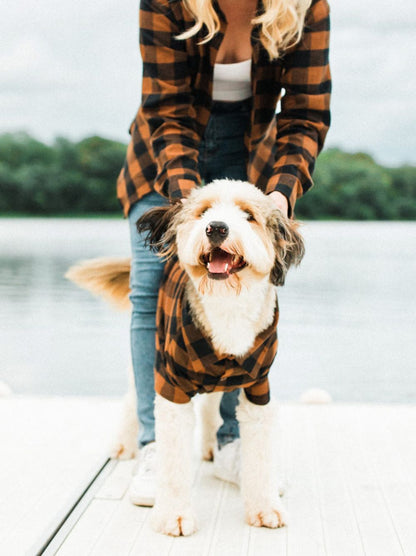 Lodge Flannel matching adult & pet apparel detail 3