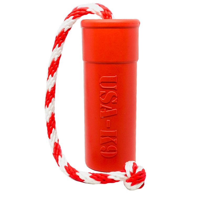 USA-K9 Firecracker Floating Training Dummy | K9 Handler Reward Toy | Red | USA Made