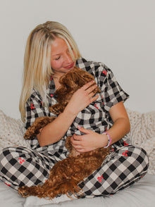 Sweet Dreams Pajamas matching adult & pet apparel detail 6