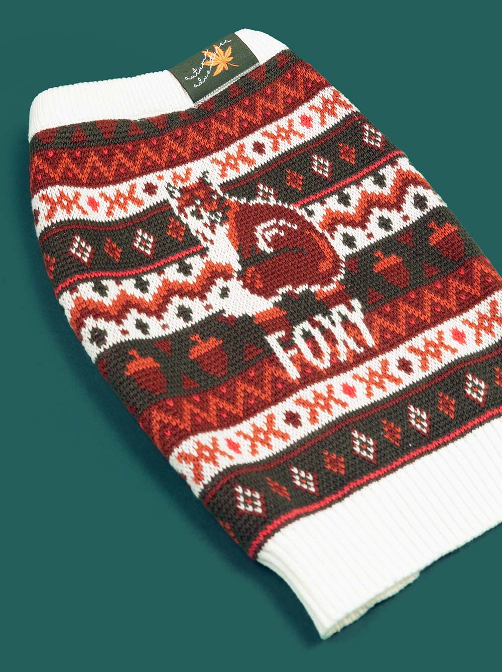 Foxy Sweater pet apparel detail 2