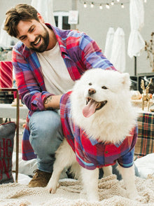 Orchard Flannel matching adult & pet apparel detail 2