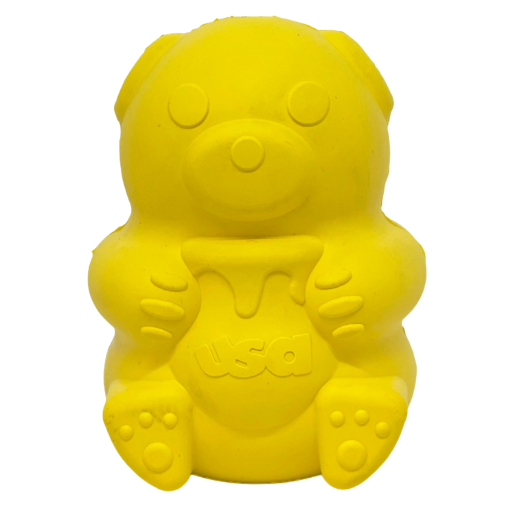 Honey Bear eDispenser - Durable Rubber Treat Dispenser for Dogs | USA Made